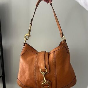 Coach Brown Leather Hobo Bag